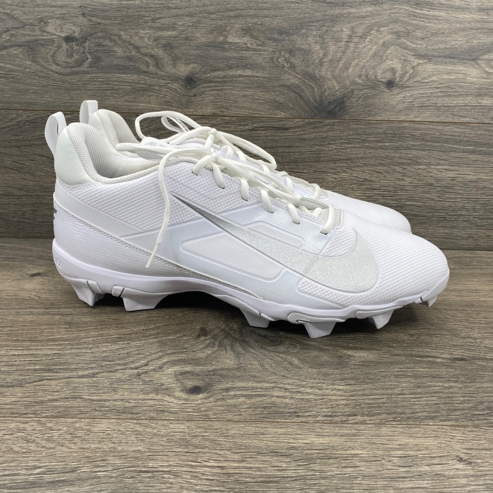 Nike Alpha Menace 4 Shark Football Cleats Mens 16 White Silver FN0028-101